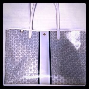 Gemini link coated canvas tote
